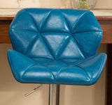 Glasgow Contemporary Tufted Adjustable Height Hidraulic Bar Stools, Set of 2, Blue T2574P164865