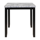 Faux Marble 5-Piece Dining Set Table with 4 Thicken Cushion Dining Chairs Home Furniture, 01666877