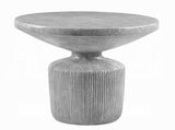 Weathered Grey End Table with Pedestal B062P209095