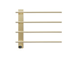 Brushed Gold Heated Rack for Bathroom,Wall Mounted with Intelligent Touch Screen Timer, 4-Bar 79992665