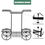 Paint Car Shape 6 Plant Stand Black 63180660