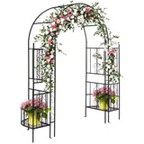78*23*83.9 Arc Roof Double Layer Arch Courtyard Black 07528371