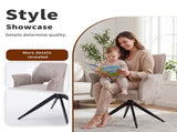 Fabric dining chair set of 2 modern soft cushioned rotating dining chairs, comfortable backrest W3851P452803