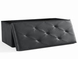 30 Inches Folding Ottoman with Storage Bench, Foot Rest Stool, End of Bed Storage Bench , Load 660 32057339