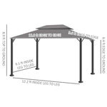 ZUN 10ft x 10ft Outdoor Patio Gazebo Canopy Tent Coffee-AS （Prohibited by WalMart） 13114202