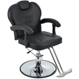 ZUN Classic Reclining barber Chair Salon Chair for Hair Stylist with Heavy Duty Hydraulic Pump, 360&deg; WF318104BAA