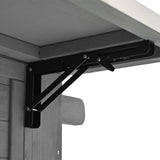 Outdoor Kitchen Island Fir Wood Kitchen Island with Stainless Steel Top, Ample Storage Space, Towel N719P246553R