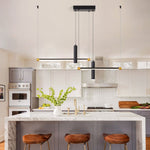 ZUN Javeriah 4 - Light Dimmable Kitchen Island Linear LED Pendant[No Bulb][Unable to ship on weekends, 95025294