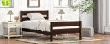 Twin Bed with Headboard and Footboard,Espresso W504P262994
