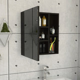 ZUN Labelle Medicine Cabinet With Mirror, Five Internal Shelves, Single Door -Black B07091924