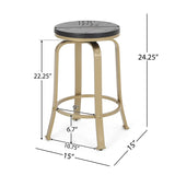 ZUN COUNTER STOOL 2pcs/set 59130.00BLKBRS