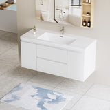 48" Floating Bathroom Vanity with Sink, Modern Wall-Mounted Bathroom Storage Vanity Cabinet with W1573P152687