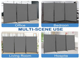 6FT Trifold 160g Polyester Cloth Plastic Foot Carbon Steel Frame Foldable Screen Gray 23785292
