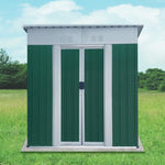 ZUN 5X3 Feet Small Mini Outdoor Storage Sheds Pent Roof Green With Aluminum Alloy Frame And Sliding Door W2794P192896