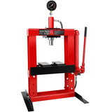 12-Ton Adjustable Benchtop Hydraulic Shop Press for Garage w/Stamping Plates & Pressure Gauge, W1239P178651