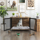 ZUN Wooden Dog Crate Large/Medium Dog, Dog Kennel Large Breed, Indoor Dog Cage 93279562