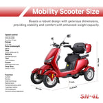 ZUN ELECTRIC MOBILITY SCOOTER WITH BIG SIZE ,HIGH POWER W1171P192593