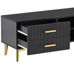 ZUN U-Can Modern TV Stand with 5 Champagne legs - Durable, stylish, spacious, versatile storage TVS up WF300600AAB