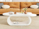 ON-TREND 39.3"*23.6" Modern Cloud Coffee with 1.5" Thicktop, Cream Style Irregular End N721P262567K