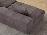 Chenille curved sectional sofa with 2 pillows,Curved Symmetrical Modular Semi Circular Sofa W834P514621