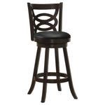 ZUN Cappuccino Swivel Bar Height Stool B062P153494