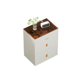 3-Drawer 30'' Nightstand LED Light, Modern Nightstand 3 Storage Drawers, Bedside Table N733P304515K