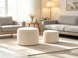 Cream White 2-Piece with Storage Stool, Removable Wood Lid, Hidden Space 69802650