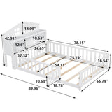 Headboards for Full-size Montessori Floor Bed White,Freely collocation W1716P181577