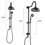 Shower Head with Handheld Shower System with 8" Rainfall Shower Head, Dual Shower Combo W121990175