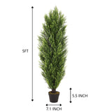 ZUN Christmas-like Artificial Cedar Cypress Plants Faux Boxwood Pine Greenery Trees Plantas Artificiales W2945P220428