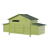 11.12 ft Large Wooden Chicken Coop with 2 Free-Range Doors, 2 Nesting Boxes & Perch Outdoor Hen W773P339175