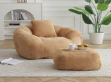 Giant Bean Bag, Oversized Bean Bag Couch for Adults and Kids, Faux Fur Shell-Shaped Large W2677P306796