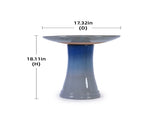 17'' Ceramic Bird Bath for Outside, Elegant Tall Outdoor Bird Bath, Lightweight Pedestal Glazed W3273P322557