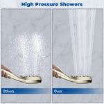 ZUN Shower Head Combo - 4.5" 6-Setting Handheld Showerhead and 7" 5-Setting Rainfall Spray, One Click 69425585