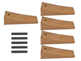 Set of 5 X156L Long Bucket Teeth P156 Roll Pins Fits for Skid Steer and Mini Excavators 26261473