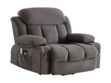 Power Lift Recliner Chair with Heat and Massage Electric Fabric Recliner Chair for Elderly with Side W1807P298721