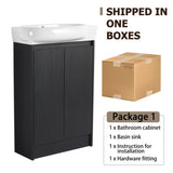 23" Freestanding Bathroom Vanity with Sink, Soft Close Doors W999P206107