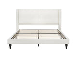 Queen Size Bed Frame with 55.5"High Back Upholstered Headboard,Boucle Fabric,12 Slat W1716P335676