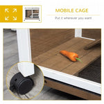 ZUN Pet cage /Wood Rabbit Hutch （Prohibited by WalMart） 71776001