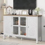 U-Can 47.2'' Retro TV Stand for TVs up to 43 Inches, Entertainment Center Media Console Cabinet with N724P233371K