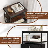 3-Drawer Fabric Storage Cabinet - Removable Foldable Drawers, Industrial Wood Top, Metal Frame with 51249504