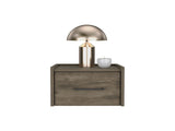 Floating Nightstand, Space-Saving Design with Handy Drawer and Surface, Dark Brown B097P163092