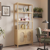 4-layer with double doors Triamcinol board rattan surface 78*35.5*180cm display cabinet original 43966121