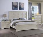 ZUN Beautiful Transitional Style 1pc 5-Drawer Chest Storage Drawers White Cream Finish Wooden Home B011P222477