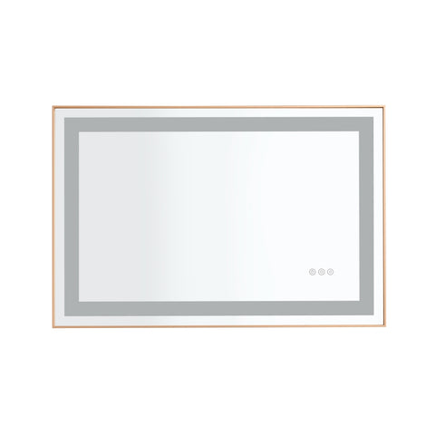 ZUN 36*24 LED Lighted Bathroom Wall Mounted Mirror with High Lumen+Anti-Fog Separately Control W928P177952