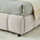 King Size Upholstered Bed ,comfortable upholstered bed frame, Chenille fabric, with headboard and W487P235315