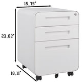 ZUN 3 Drawer Mobile File Cabinet Under Desk Office,Simple Style Versatile Storage Cabinet for 88767772