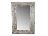 39x3.5x75" Full Length Rectangle Floor Mirror with Distressed Wood Frame W2078P154678