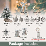 22in Mini Christmas Tree with Light Artificial Small Tabletop Christmas Decoration with Flocked 55611026