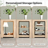 58 inch oak color double-sided cross fireplace cabinet 149 * 40 * 60cm 18 inch fireplace core 43944768